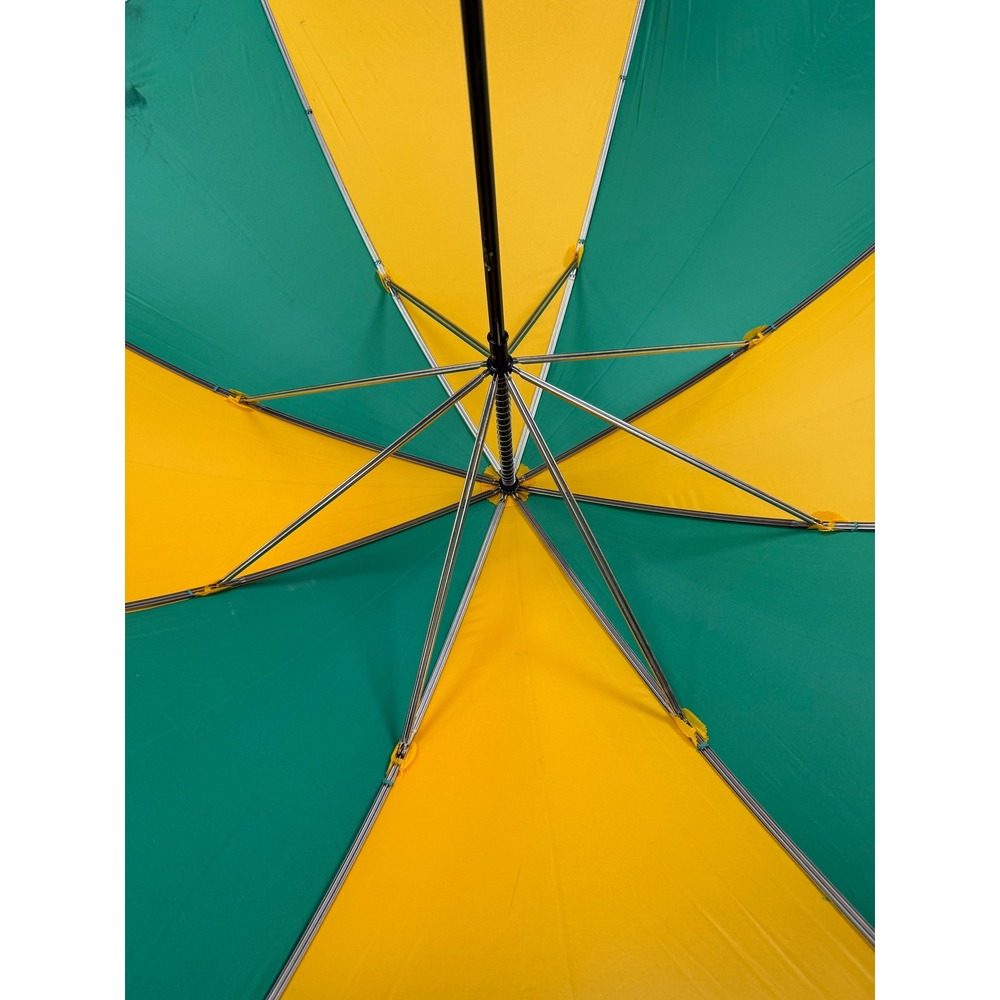 Vintage Oregon Ducks Shedrain Umbrella Green Yellow Donald‎ Duck Logo Golf Size - Picture 3 of 8